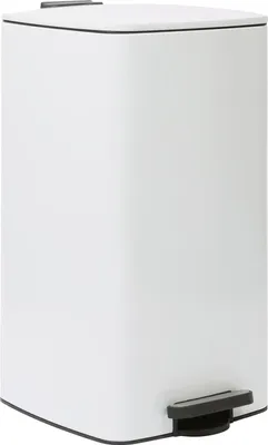Produktbild von Harbor Housewares Quadratischer Küchen-Treteimer aus Edelstahl – 30 l – Weiß