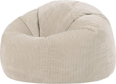 Produktbild von icon Klassischer Sitzsack Bean Bag Kingston, Cord Kuschelstuhl Sitzsäcke Für Das Wohnzimmer, Beige - Hergestellt in Deutschland