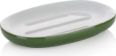 Produktbild von KELA Seifenschale Isabella Keramik Blatt grün 13,5x8,5x2,0cm KL-22005
