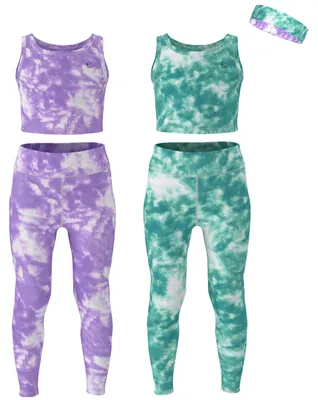 Produktbild von Essenclo Mädchen-Sportleggings und Yoga-Hosen mit ärmellosen Tanktops für Kinder
