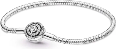 Produktbild von Pandora Moments Schlangen-Gliederarmband, 925 Silber, Zirkonia