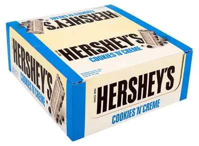 Produktbild von Hershey's Cookies'N'Creme Schokolade - Kiste mit 24x 40g