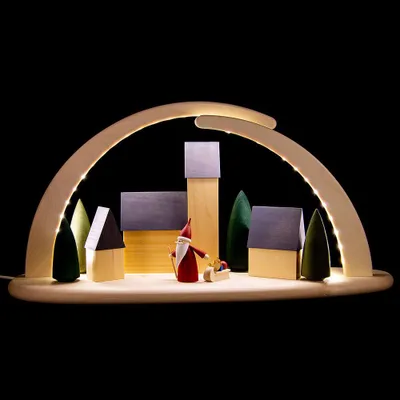Immagine prodotto di Guardiano notturno ad arco con asta e illuminazione a LED LxAxP 42x21x13cm NUOVO