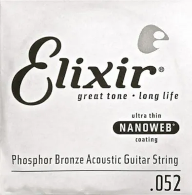 Produktbild von Elixir 14152 Nanoweb Phosphor Bronze - Einzelsaite 052