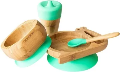 Produktbild von Schnecken-Bambus-Geschenkset, grün, Ecorascals