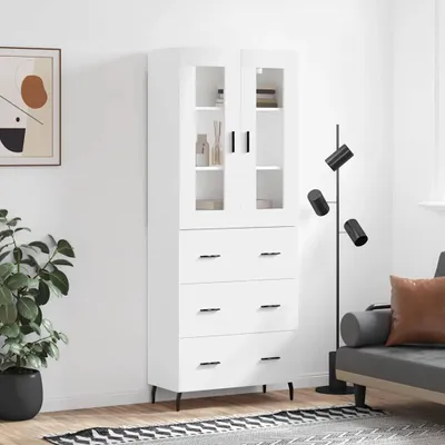 Produktbild von vidaXL Highboard Weiß 69,5x34x180 cm Holzwerkstoff