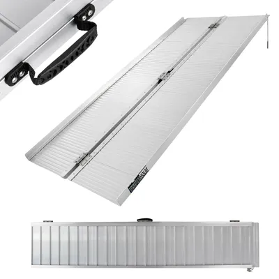 Produktbild von TRUTZHOLM Rollstuhlrampe klappbar Aluminium Länge 184 cm Traglast 272 kg Auffahrrampe geriffelt