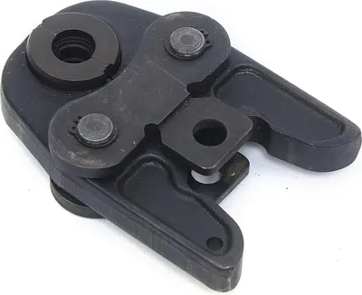 A close-up, isolated shot of a black metal tool on a white background.