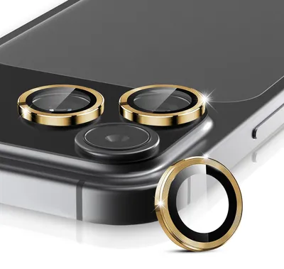 Produktbild von Kamera Linsenschutz Glas Set für Apple iPhone 18 Pro Schutzglas Camera Linse Schutz Panzerfolie 9H Gold