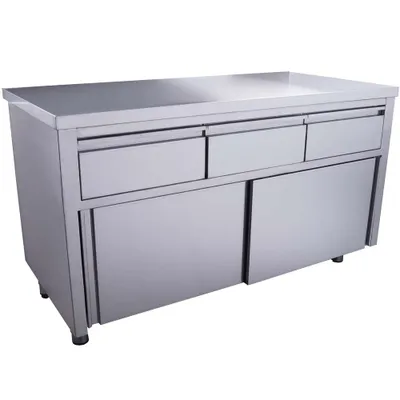 Zdjęcie produktu dla Szafa przesuwna Saro z 3 szufladami, 1600x700mm