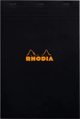 Produktbild von Rhodia 5x Gehefteter Notizblock No.19 A4+ 80 Bl kariert 80g Schwarz 192009C
