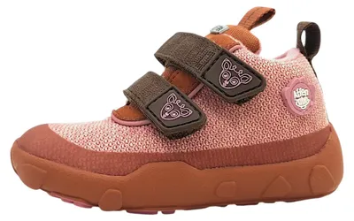 Imagen del producto de Zapatos de media caña para niña, modelo "Happy Deer" de Affenzahn, hechos de punto, color rosa, ideales para usar sin calcetines