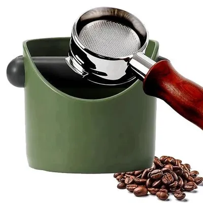 Zdjęcie produktu dla Pojemnik knock box do espresso pudełko na fusy kawy zielone akcesoria