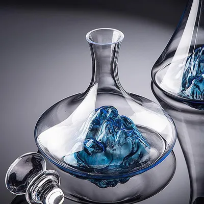 Imagen del producto de Elzusha - Decantador de vino de cristal de lujo con tapón de vidrio