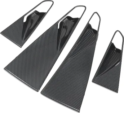 Immagine prodotto di 4 adesivi per maniglie delle porte, stile fibra di carbonio, copertura interna per ID4 Crozz 2021 2022