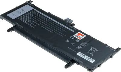 Produktbild von T6 Power Akku für Dell Laptop, Teilenummer PKW00, Li-Poly, 7,6 V, 6800 mAh (52 Wh), schwarz