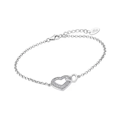 Image de Lotus Silver Zirconia Bracelet Femme LP1917-2/1 Double cœur 925 argent D2JLP1917-2-1