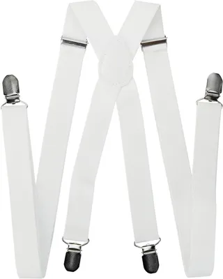 Productafbeelding van Brede Heren Bretels X-Vorm 2,5 cm Breed Verstelbaar met 4 Extra Sterke Clips