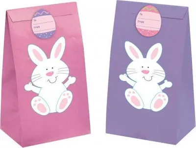 Produktbild von 12 Papier Tüten Ostern 11,5x20,5cm