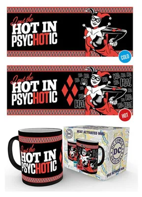 Produktbild von Wärme Becher Harley Quinn Psychotic schwarz 300 ml