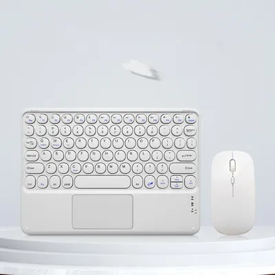 Obrázek produktu pro INF Bluetooth klávesnice s kulatými klávesami a touchpadem + Bluetooth myš Bílý