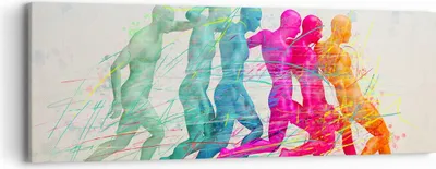 Produktbild von Bild auf Leinwand - Leinwandbild - Spieler Ziel tröpfeln Energie - 90x30cm - Wand Bild - Wanddeko - Leinwanddruck - Bilder - Kunstdruck - Wanddekoration - Leinwand bilder - Wandkunst - AB90x30-3177