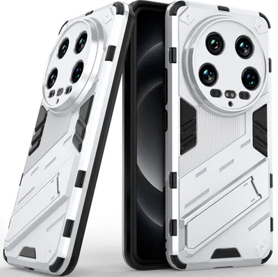 Produktbild von Armor Hülle für Xiaomi 14 Ultra, Hybrid PC TPU Bumper Stoßfestes Schutzhülle mit Standfunktion Orange