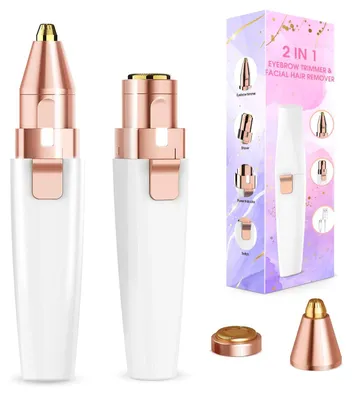 Produktbild von Augenbrauen Trimmer 2 in 1 USB Augenbrauenrasierer Elektrisch und Gesichtshaarentferner für Frauen Schmerzfreie Augenbrauen Epilierer Damen Für Körper