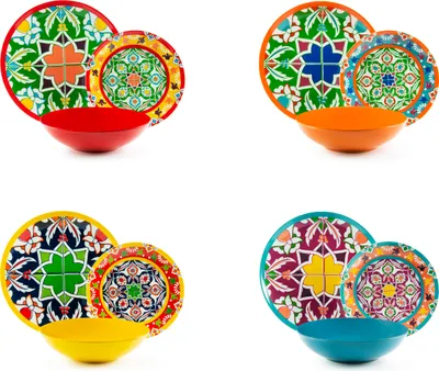 Produktbild von Excelsa Geschirrset 12-teiliges Bazar Medina Porzellan Bunt