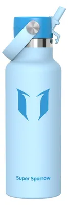Produktbild von Sparrow Trinkflasche Kinder 500ml Edelstahl Thermosflasche mit Strohhalm