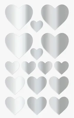 Produktbild von HEYDA Sticker Herzen silber 4005329147319