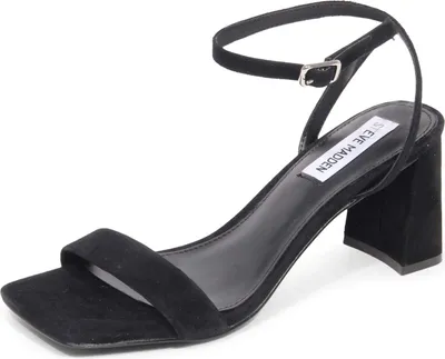 Produktbild von I1614 sandalo donna STEVE MADDEN LUXE BLACK SUEDE woman sandal