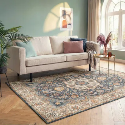 Produktbild von Volero - Teppich Vintage - Imagine Medaillon Bunt - 230x330 cm - Wohnzimmer, Esszimmer, Schlafzimmer - Klassik, Industrielle, Orientalisch