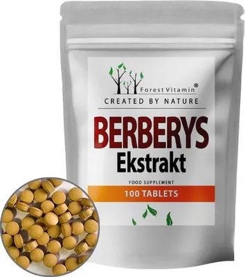 Immagine prodotto di Berberis Aristata 500mg 100 Compresse - Estratto di radice di berberina - Forest Vitamin