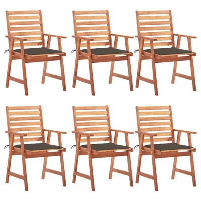 Image de VidaXL 3078355, Terrasse, Siège rembourré, Acacia, Gris clair-marron, Polyester, 560 mm