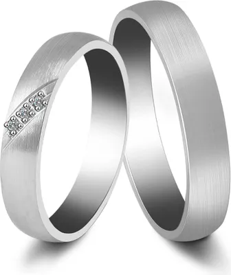 Produktbild von 925/- Echt Silber Partnerring "Jolien" für Damen, Zirkoniabesatz, rhodiniert