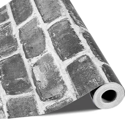 Image de Papier peint à décoller et coller 45 cm x 10 m Gris brique Imperméable pour chambre à coucher