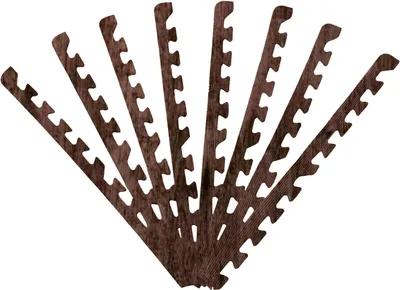 Produktbild von Sporttrend 24® 8 Randstücke Holzoptik (braun SMU003), Bodenschutzmatte Unterlegmatte Puzzlematte für Fitnessgeräte Sportgeräte