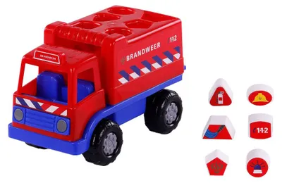 Produktbild von Cavallino Feuerwehrwagen-Formenset mit 6 Bausteinen, 26 cm