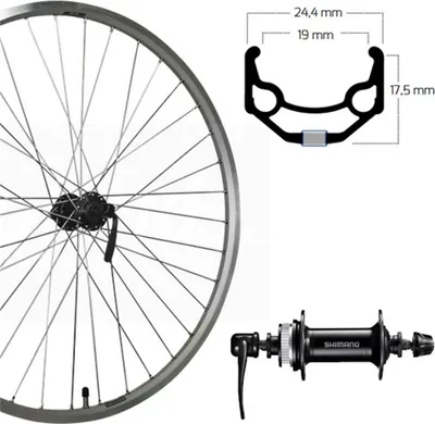 Produktbild von Roland Vorderrad 26\" silber DE ZAC 19 Aluminium HB-QC30 Schnellspanner