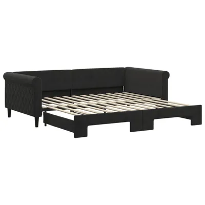 Obrázok produktu pre vidaXL Rozkladacia posteľ čierna 100x200 cm Velvet