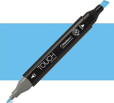 Imagen del producto de Lápiz delineador de ojos TOUCH de doble punta, para líneas finas y definidas, color azul claro, modelo PB271