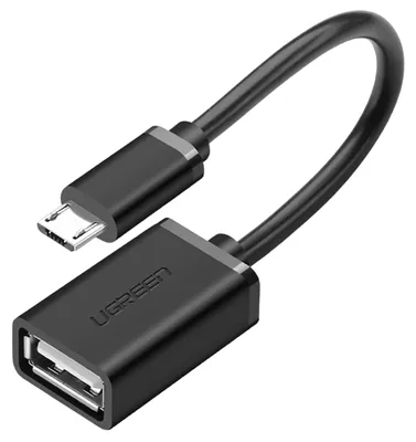 Produktbild von Ugreen 10396, 0,12 m, USB A, Micro-USB B, USB 2.0, 0,48 Gbit/s, Schwarz
