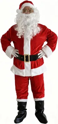 Obrázek produktu pro Kostým Santa Clause pro dospělé, kompletní sada 9 dílů, červený, velikost XXL