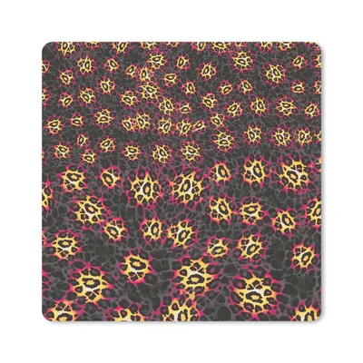 Produktbild von MuchoWow® Mauspad Mousepad Leopard - Muster - Rosa 20x20 cm - Mousepads - Maus Mat - Pad - Mausunterlage - Desk Mat - Bureauartikeln