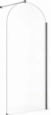 Image de Paroi de douche italienne Clear - 100 x 195 cm - Chrome - SIENA