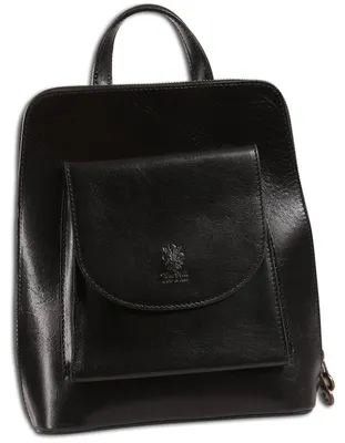 Productafbeelding van Toscanto dames rugzak, leren rugzak, zwart, modelnummer ORT105RS1
