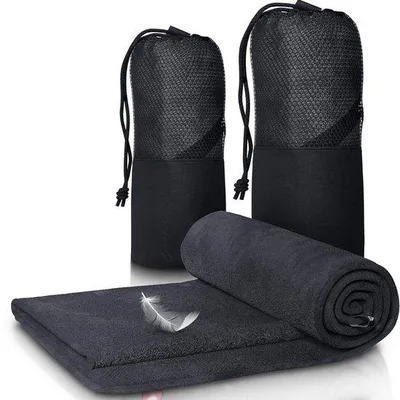 Produktbild von Famanu Mikrofaser-Handtuch schnelltrocknend und leicht - kompaktes Handtuch für Reisen und Sport - blau