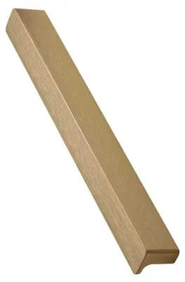 Produktbild von Griffleiste Elan 160 mm - Möbelgriff zum Schrauben - Schrankgriff Breite 200 mm, Aluminium gebürstet in Messingoptik