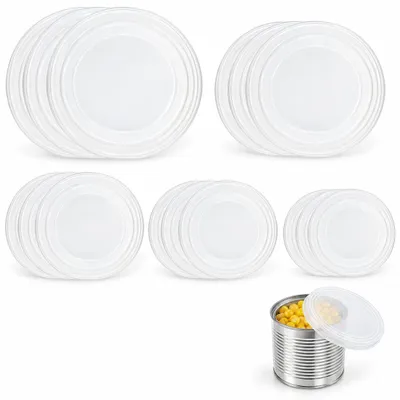 15 PE-Kunststoffdeckel, 5 Größen, universell für Dosen